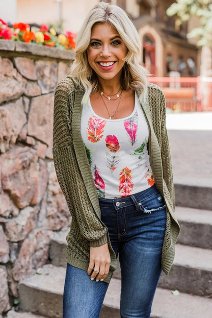Multicolor Aztec Feather Tank Top