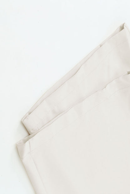 Mono largo de pernera ancha con fruncido y manga alborotada