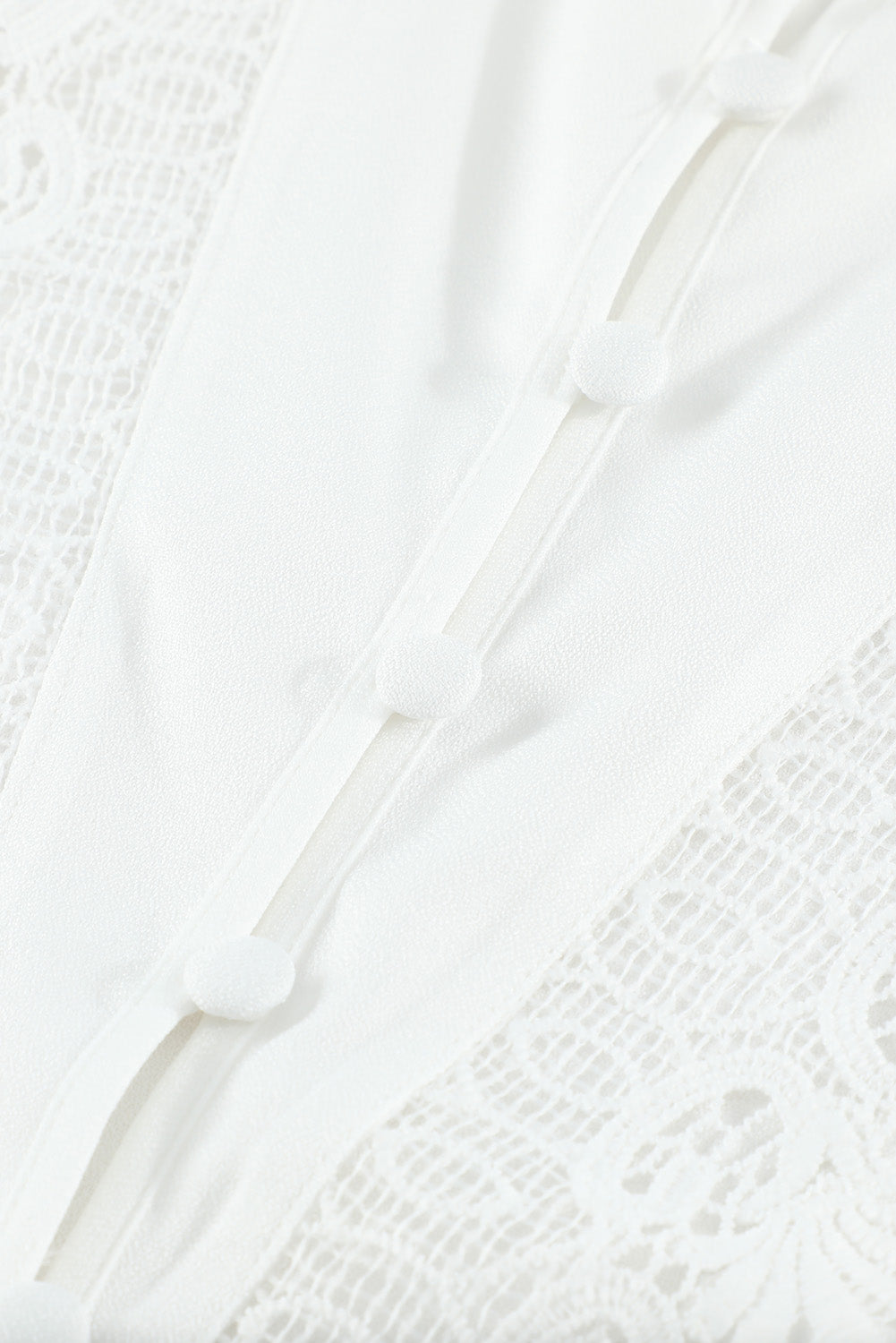 Chemise boutonnée à épissure de dentelle