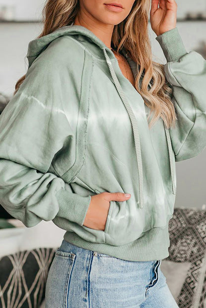 Sudadera tie-dye con bolsillo en algodón