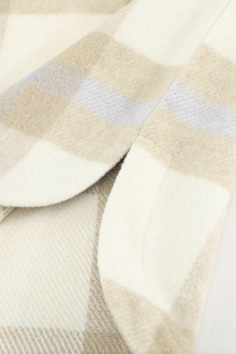 Veste à carreaux avec poche pour femme