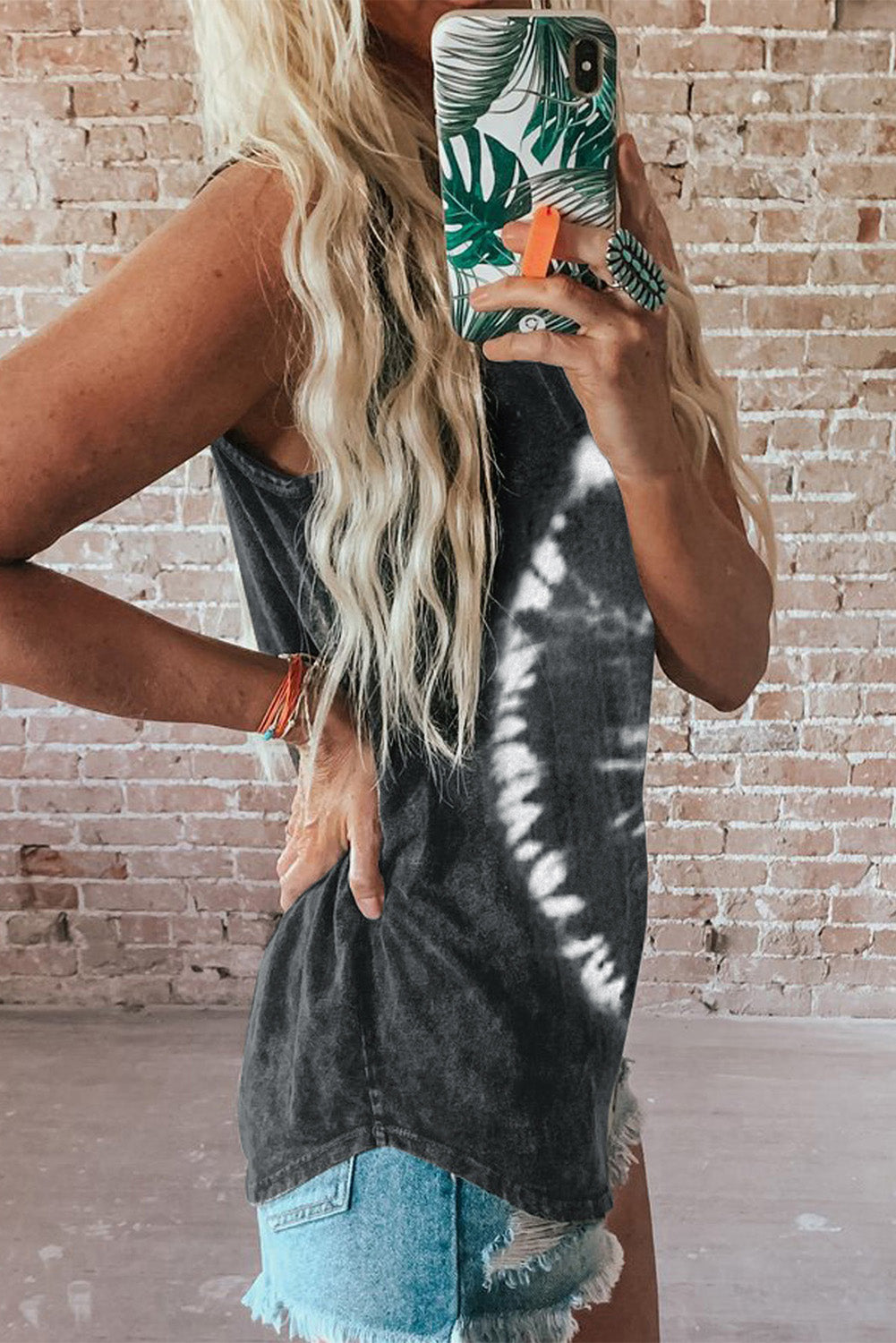 Camiseta sin mangas tie-dye