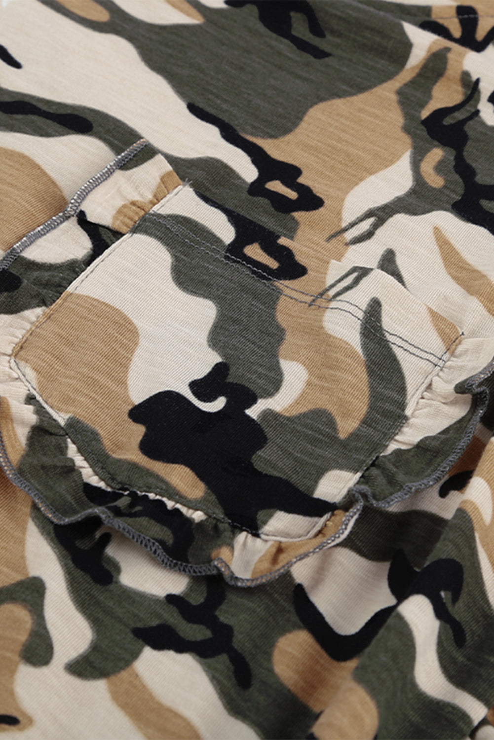 T-shirt à manches courtes et volants imprimés