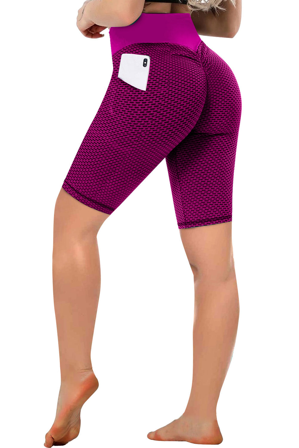 Side Pockets Ruched Butt Lifting Yoga Shorts