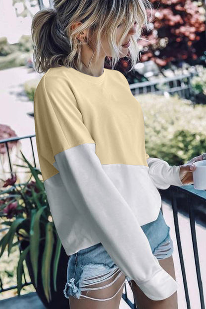 Patchwork Dropped Shoulder Sweatshirt