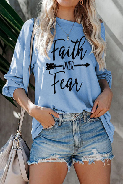 Camisa Faith OVER Fear Rose
