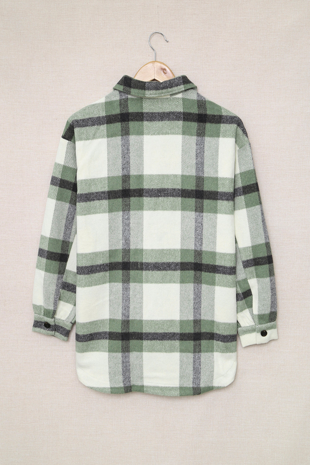 Veste à carreaux avec poche pour femme