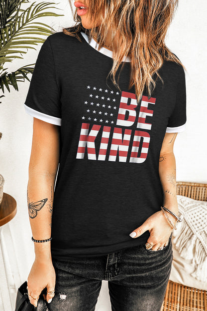 Top de manga corta con cuello redondo