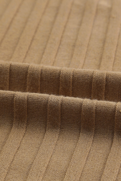 Cárdigan de punto acanalado con frente abierto 