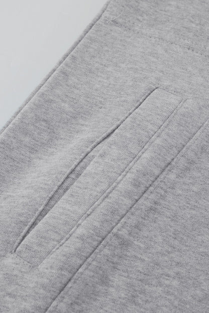 Sweat à capuche à manches longues et demi-fermeture éclair avec poche 