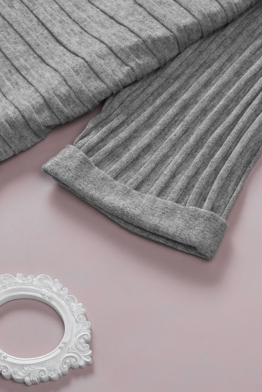 Cárdigan de punto acanalado con frente abierto 