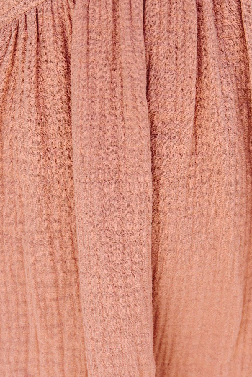 Pocketed Puff Sleeve Empire Waist Swing Short Dress