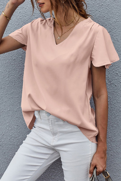 V Neck Short Sleeve Tee