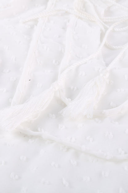 Swiss Dot Tiered Babydoll Mini Dress