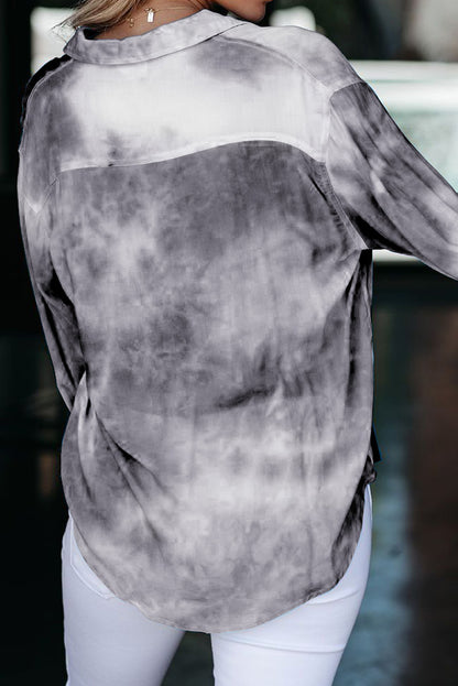 Whirlwind Tie Dye Button Shirt with Pocket