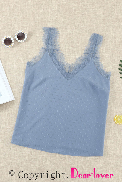 Débardeur camisole à col en V et cils