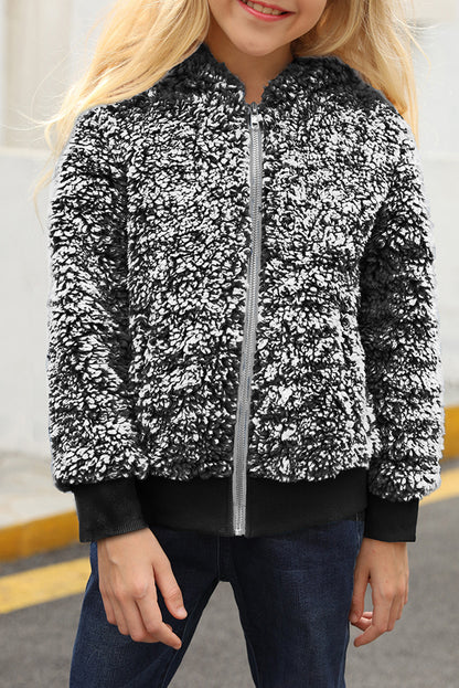 Girls' Faux Fur Bomber Jacket