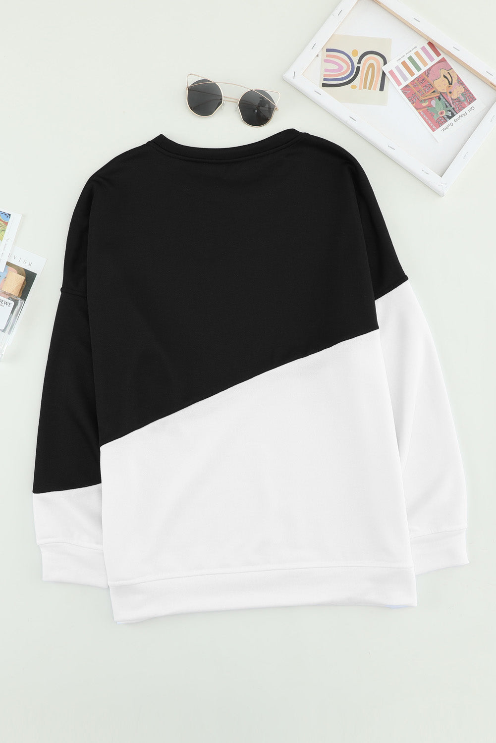 Patchwork Dropped Shoulder Sweatshirt