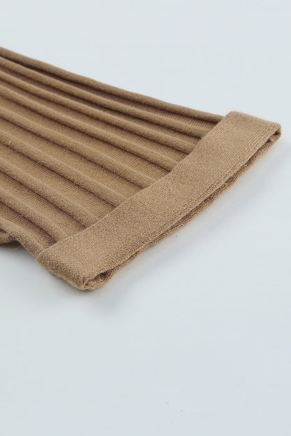 Cárdigan de punto acanalado con frente abierto 