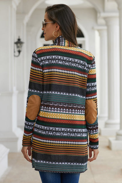 Abrigo cárdigan estampado inolvidable multicolor