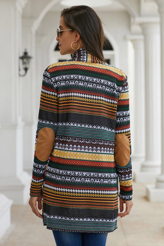 Abrigo cárdigan estampado inolvidable multicolor