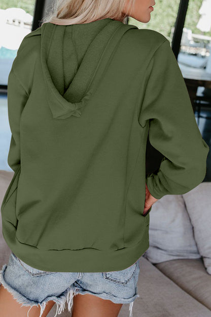 Chaqueta con capucha y cordón con bolsillo con cremallera