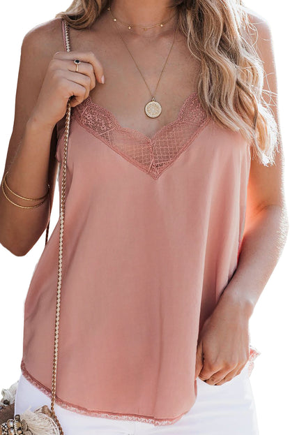 Camiseta sin mangas de encaje Delicate Balance