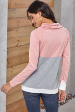 Dual Gray Colorblock Thumbhole Sleeved Sweatshirt