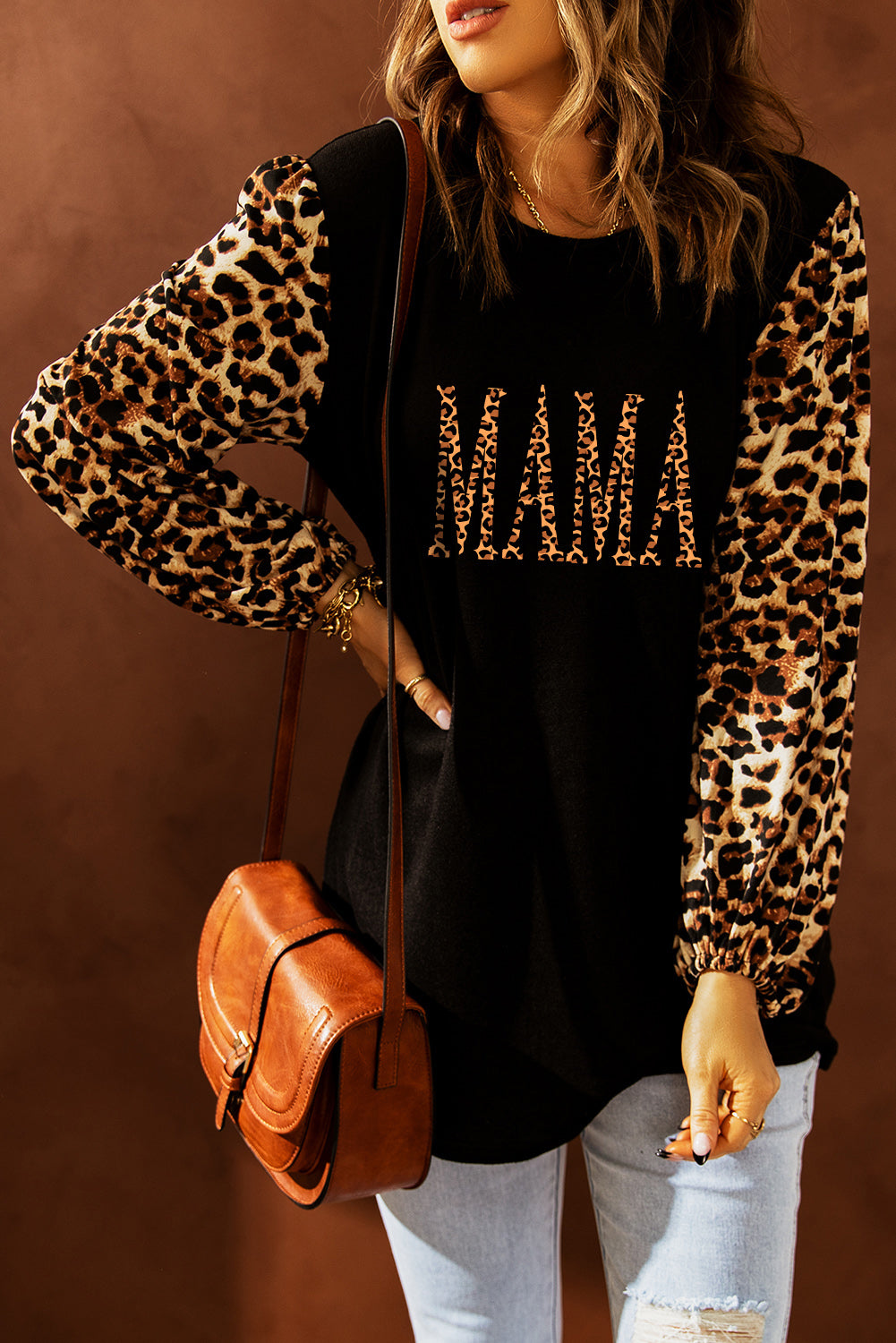 Top recto con estampado de leopardo Sweet Spot