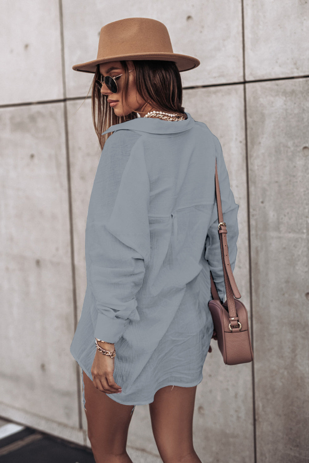 Camisa extragrande con botones boyfriend