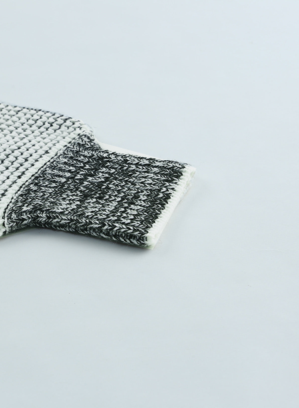 Black Plaid Knitted Long Open Front Cardigan