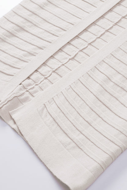 Cárdigan de punto acanalado con frente abierto 