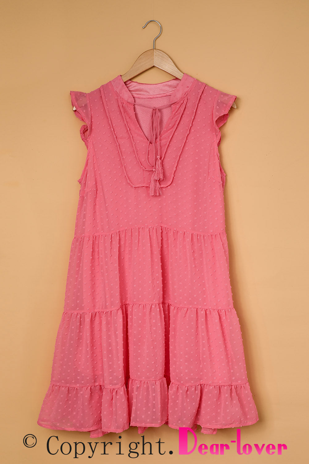 Swiss Dot Tiered Babydoll Mini Dress
