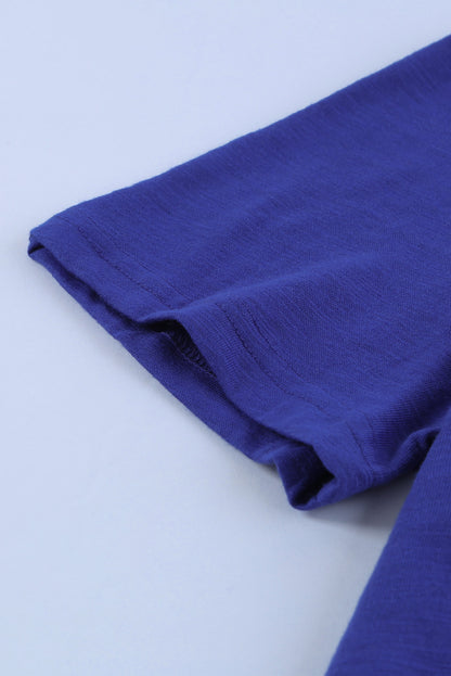 Camiseta mixta de algodón con cuello redondo y agujeros