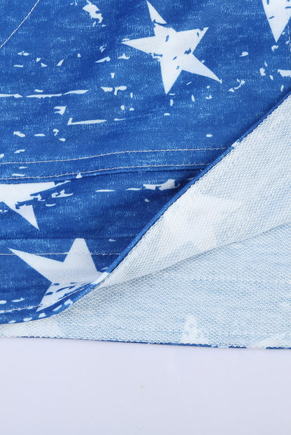 Print Drawstring Casual Elastic Waist Pocketed Shorts