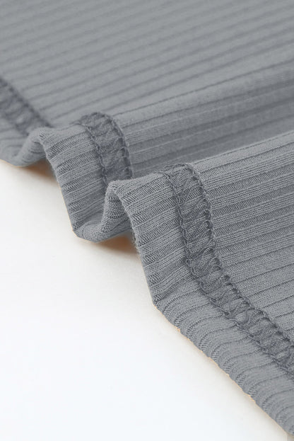 Lace Sleeve Ribbed Bodycon Dress