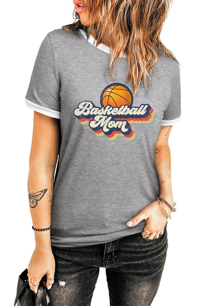 Top de manga corta con cuello redondo