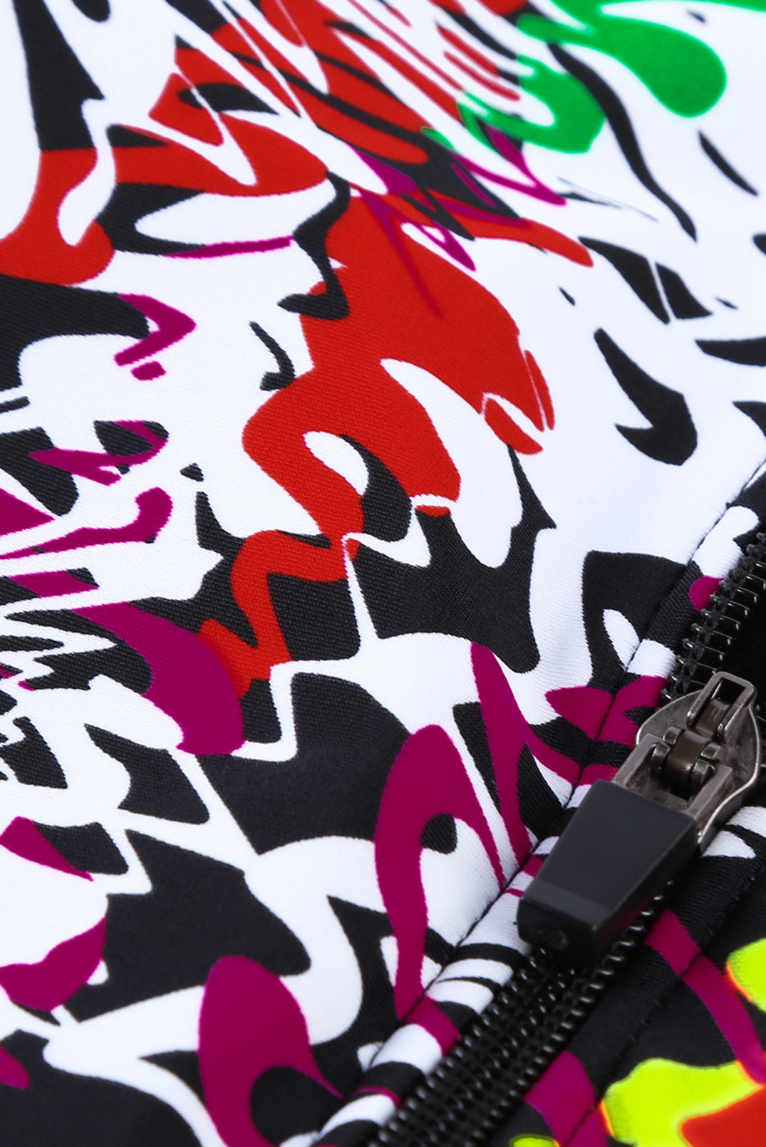 Traje de baño de una pieza Rashguard con patchwork a rayas florales