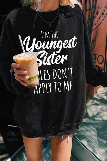 Dark Blue Oversized Solid Drop Shoulder Sweatshirt