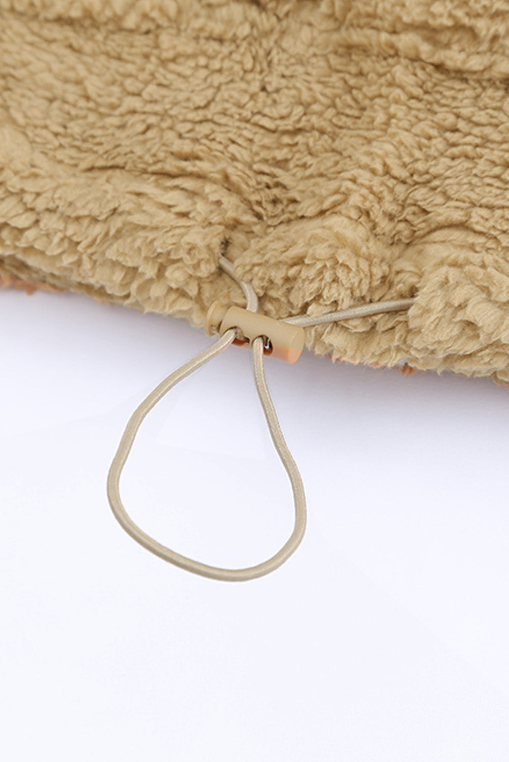 Sweat-shirt à capuche zippé 1/4 en sherpa avec kangourou