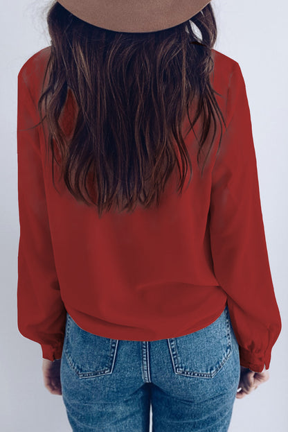 Lace Crochet Buttoned Long Sleeve Shirt