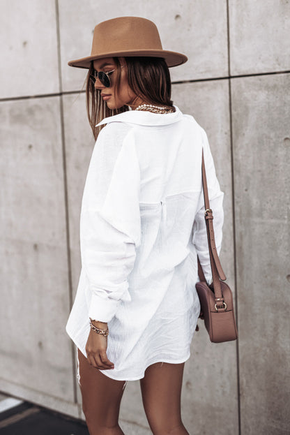 Camisa extragrande con botones boyfriend