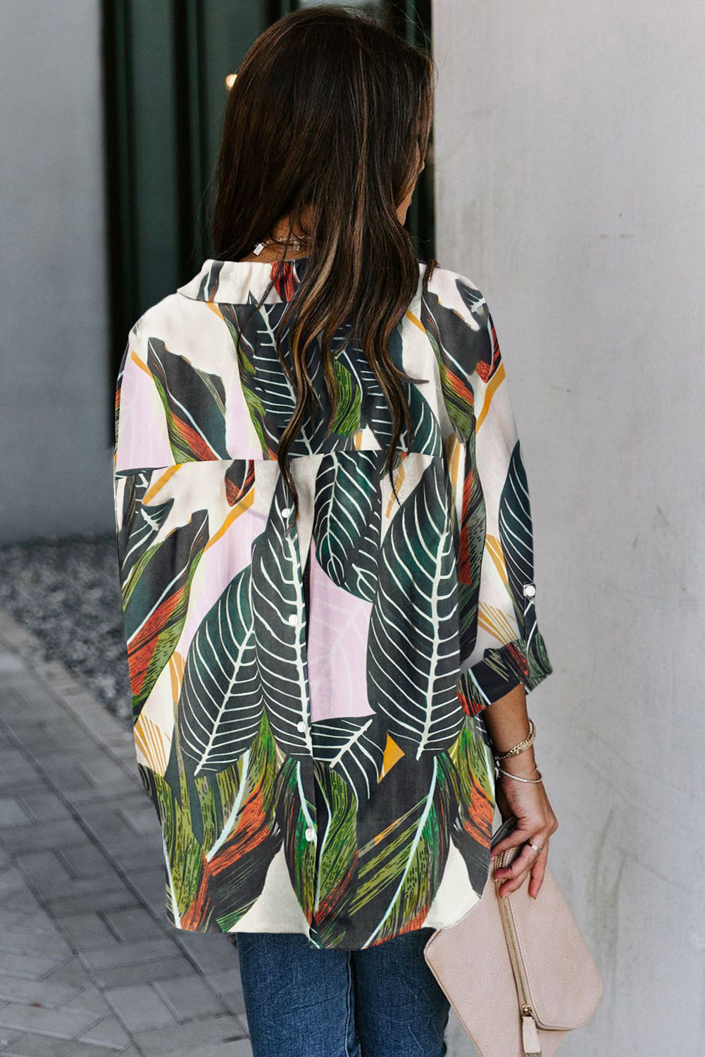 Floral Print Buttoned Long Sleeve Shirt