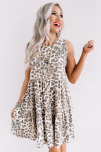 Print Layered Ruffled Sleeveless Mini Dress
