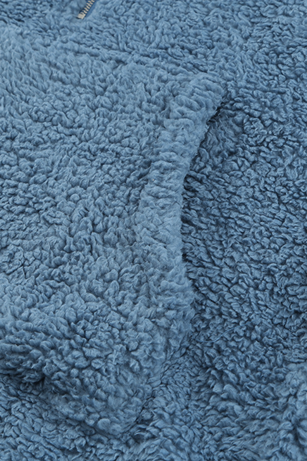 Sweat-shirt à capuche zippé 1/4 en sherpa avec kangourou