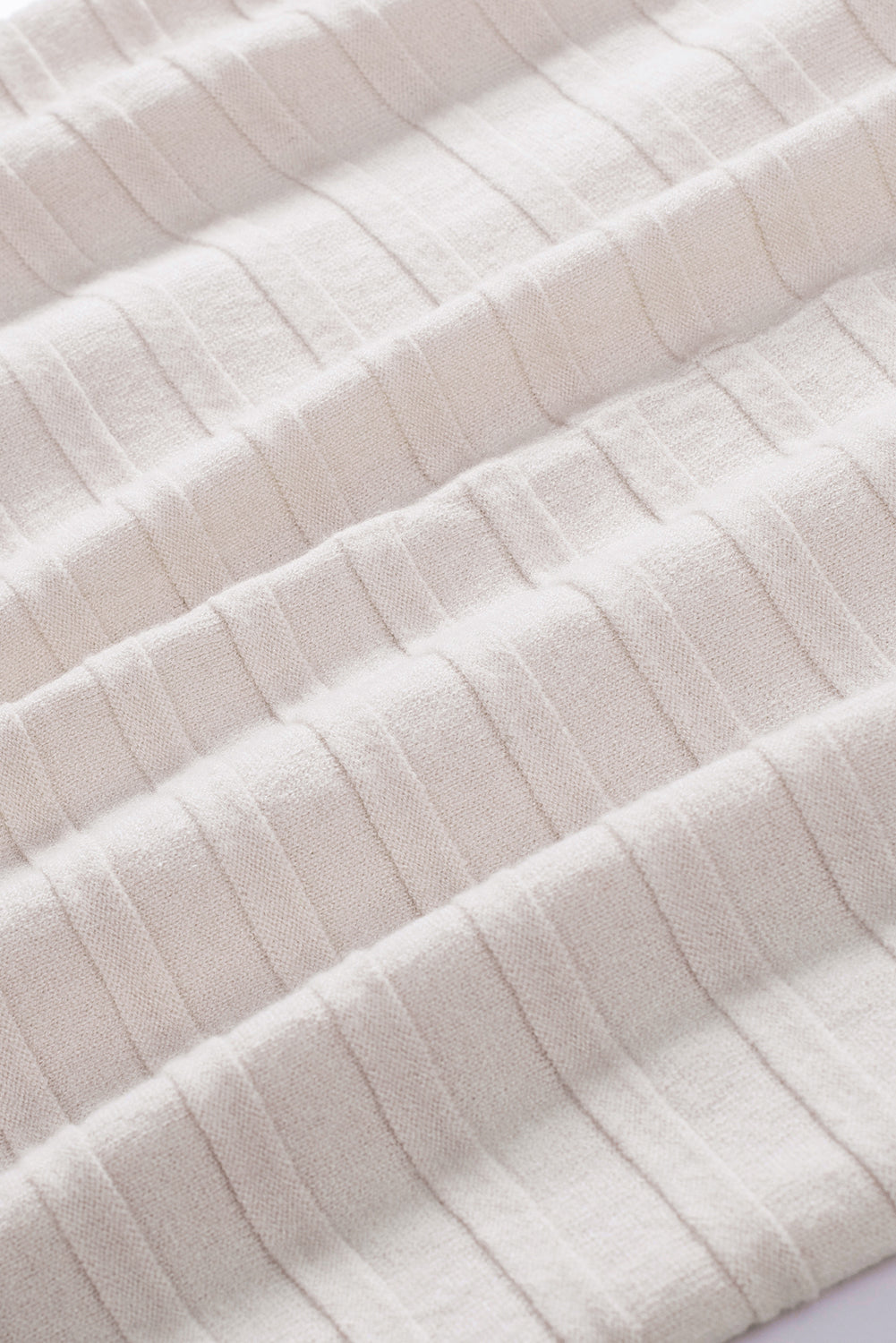 Cárdigan de punto acanalado con frente abierto 