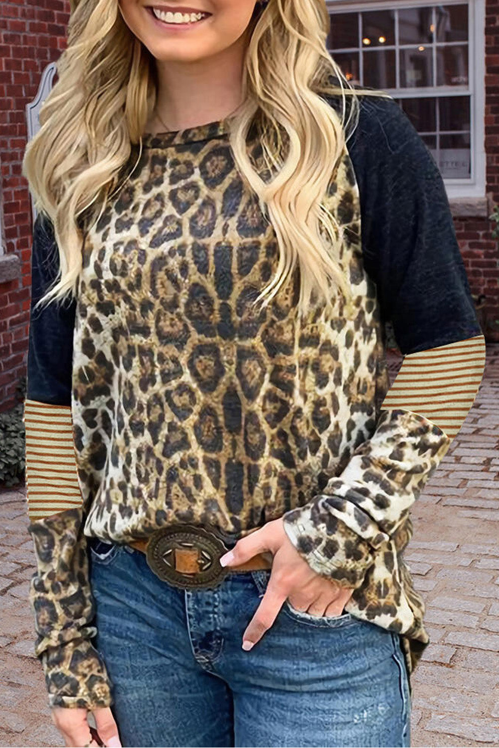 T-shirt à manches longues à rayures