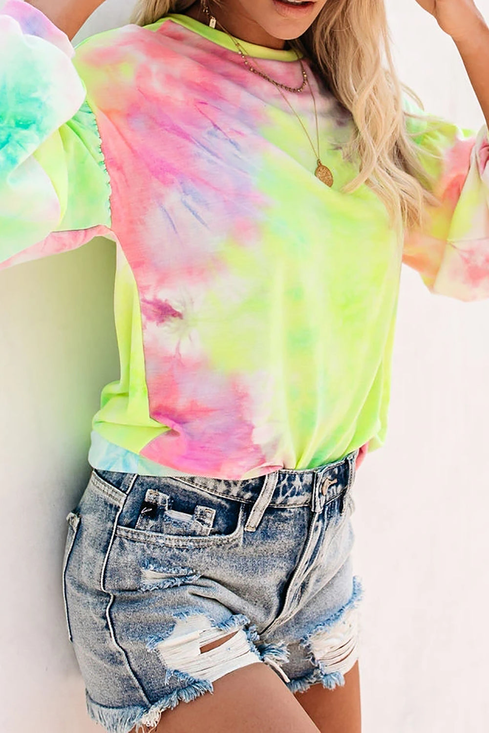 Sweat-shirt en tricot tie-dye 