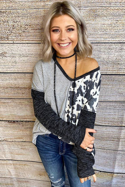 Chemisier à pois et blocs de couleurs