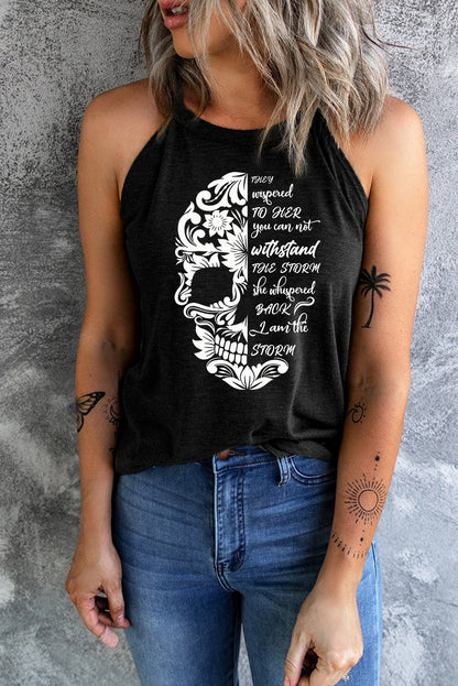 Solid Color Crew Neck Tank Top